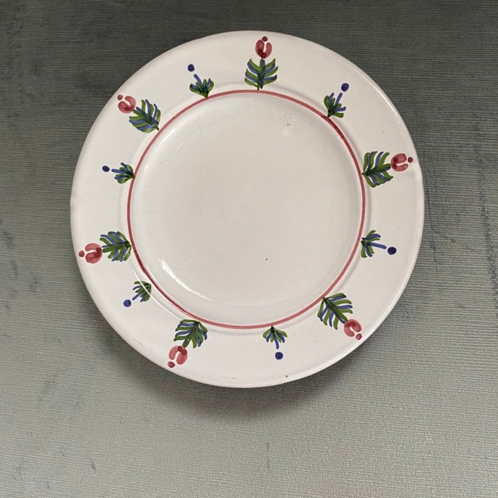 Vintage Hand painted ceramic plate signed by artist